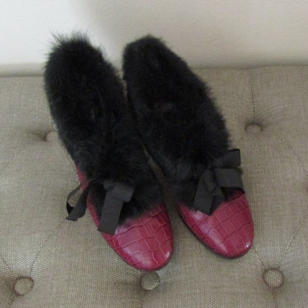 Blanco Rabbit Fur Leather Heels Size 37 EURO - Picture 4 of 5